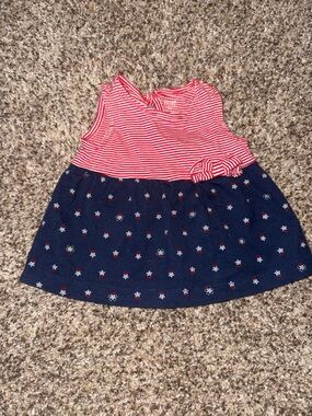 Red & White Striped Baby Bodysuit